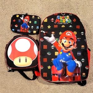 Super Mario backpack 3pc set
